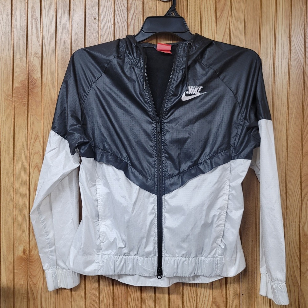 Vintage Retro Nike Womens Windrunner Hooded Windbreaker Jacket Ripstop Sz M Y2K